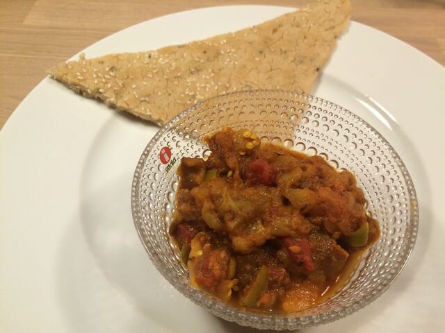 Baingan bhartha – Stekt aubergine curry