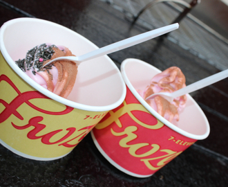 Kardio og frozen yoghurt.