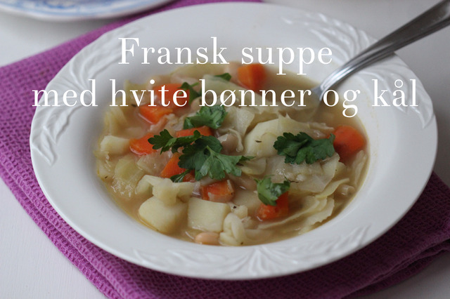 Fransk suppe med hvite bønner og kål – vegetar