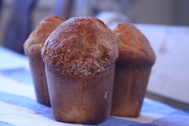 Grove muffins med mandler og havre