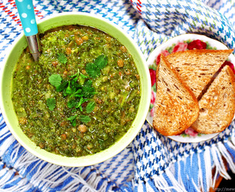 Oppskrift på vegansk spinat- og linsesuppe