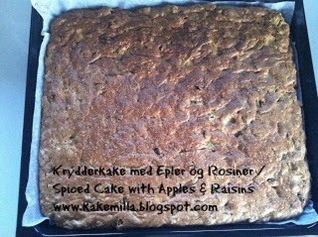 Krydderkake med Epler og Rosiner / Spiced Cake with Apples & Raisins