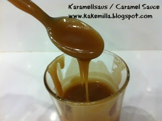 Karamellsaus til Is, Kakefyll etc. / Caramel Sauce for Ice Cream, Cake-filling etc