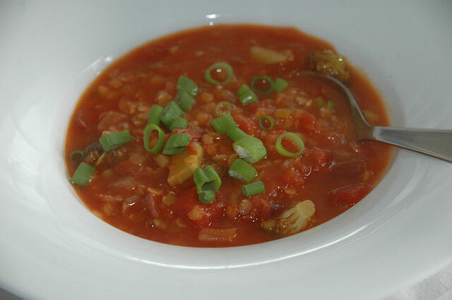 Linsesuppe med chorizo