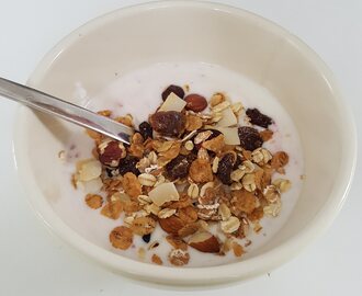 Hjemmelaget yoghurt og musli