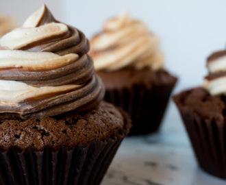 Chocolate brownie peanutbutter cupcake