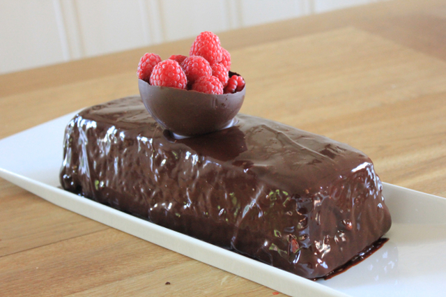 Sjokoladekake med mascarpone og jordbær