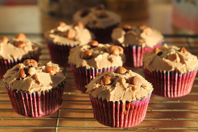 Mektige sjokolade cupcakes med Nutella.