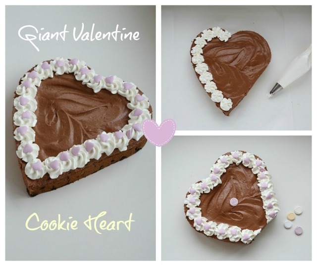 Giant Valentine Heart Cookie & Delicious Chocolate mousse