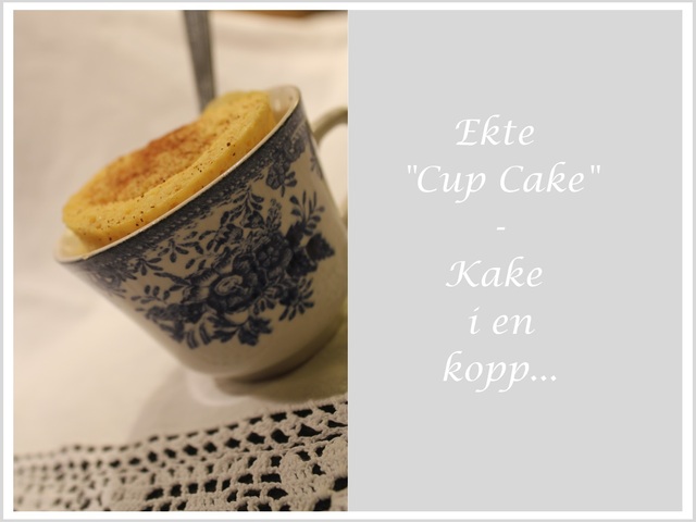Ekte Cup Cake - Kake i en kopp!!