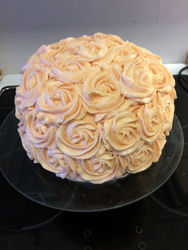 Rose Swirl Carrot Cake