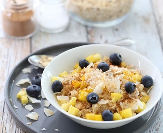 Frokostgrøt med mango og kokos