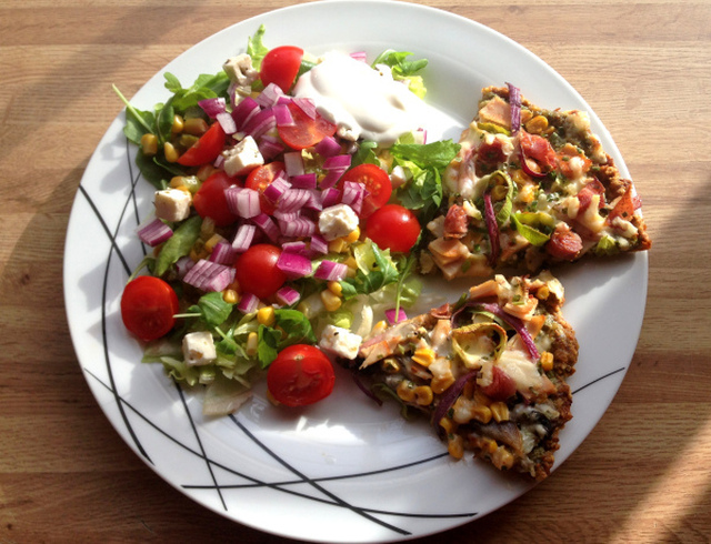 Oppskrift: sunn&amp;proteinrik kvit pizza