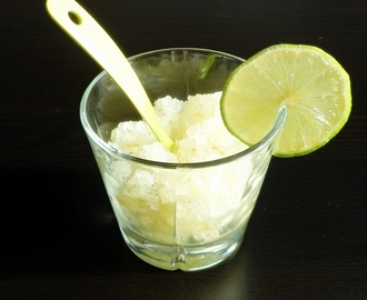 Sorbet med lime og ingefær