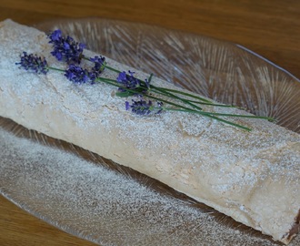 Marengsrullekake med sjokolade og banan