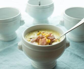 Maissuppe med bacon