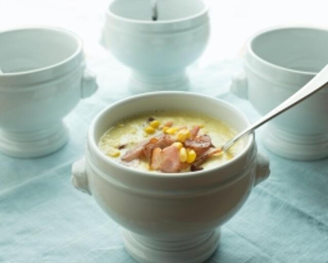 Maissuppe med bacon