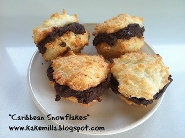 "Caribbean Snowflakes" Kokos- og Sjokoladekaker (Glutenfri) / Coconut- and Chocolate Cakes (Gluten Free)