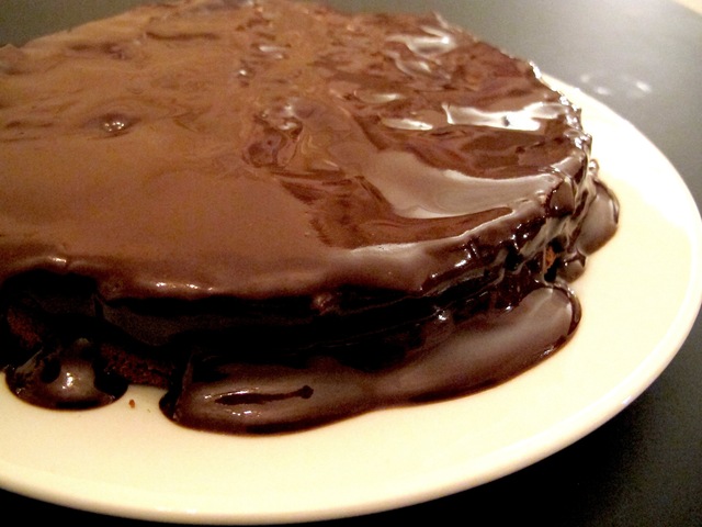 En riktig forførerisk sjokoladekake.