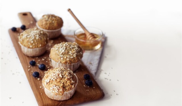 Muffins med honning og banener