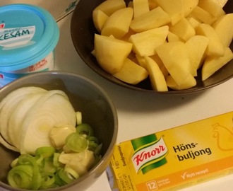 Purre- og hvitløkssuppe