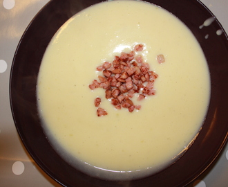 Potetsuppe med bacon crisp