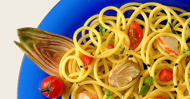 Spaghetti med hummer og artisjokk