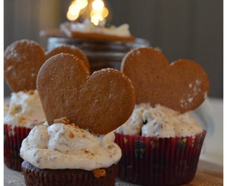 Sjokolade muffins med pepperkake ostekrem