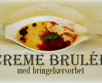 Creme Brulée med sorbet