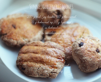 Sunne, glutenfrie scones