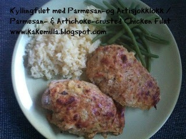 Kyllingfilet med Parmesan-og Artisjokklokk / Parmesan- and Artichoke-crusted Chicken Filet