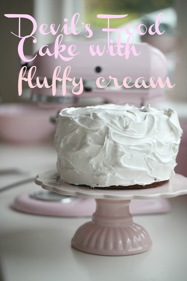 Devil’s Food Cake with Fluffy Cream