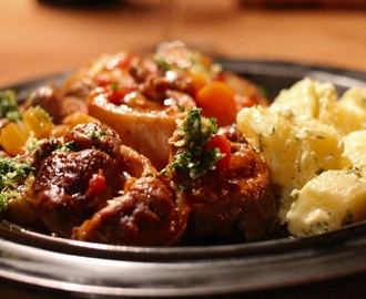 Osso Bucco med gremolata og parmesanpotet