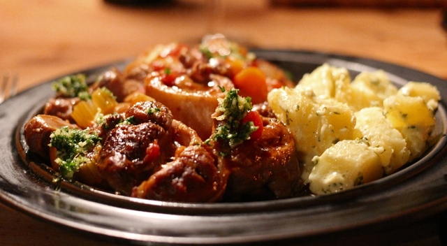 Osso Bucco med gremolata og parmesanpotet