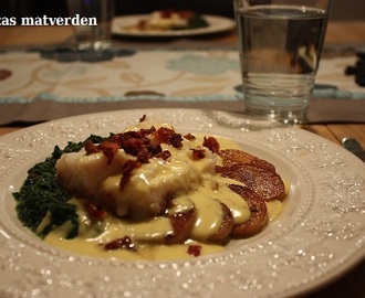 Skrei med spinat og hollandaise saus, 22.02.2012