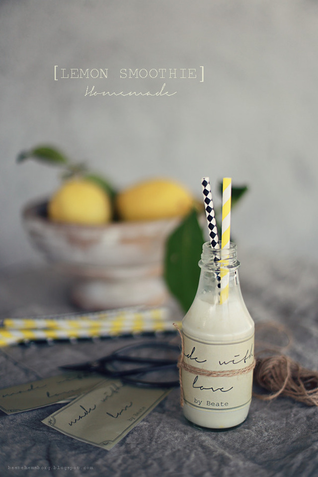 Homemade lemon smoothie...