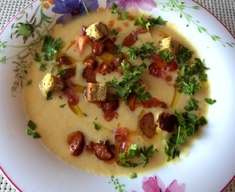 Jordskokksuppe med chorizo