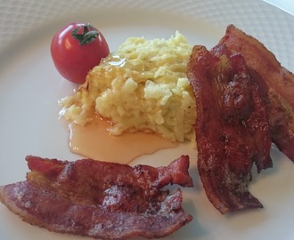 POTETFORM, MED BACON OG EPLESIRUP SOM GODT TILBEHØR