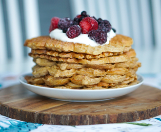 Sunne vafler med cottage cheese