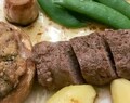 Reinsdyrfilet, og sopp i sopp med geitemelk