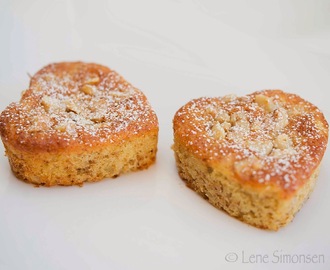 Bananmuffins med valnøtter til valentinsdagen!