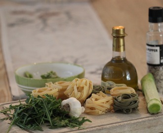 Pasta med bondebønner