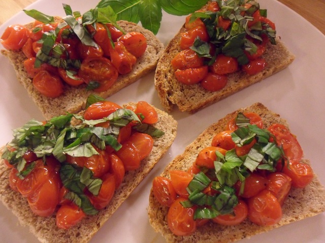 Bruschetta med ovnsbakte tomater