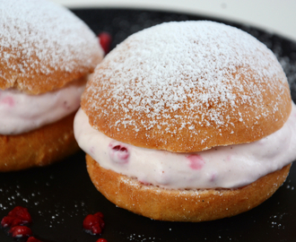 Fastelavnsboller med bringebær