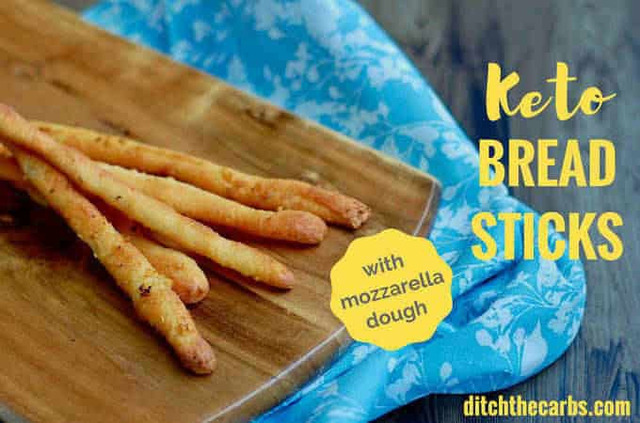 Keto Bread Sticks With Mozzarella Dough
