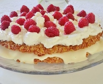 Sprø bringebærkake