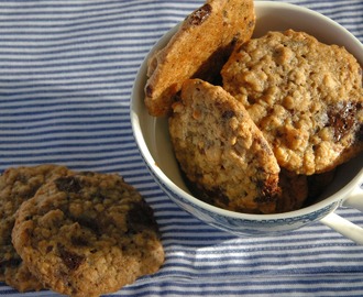 Cookies med valnøtter, sjokolade og banan