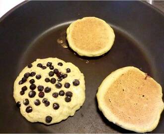 Lunsj: Blueberry pancakes