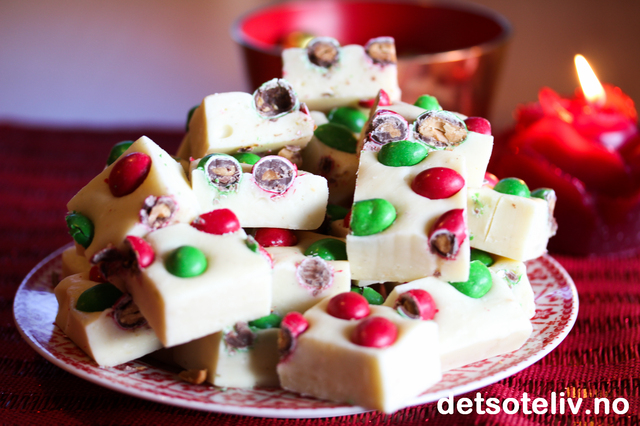 White Chocolate Christmas Fudge