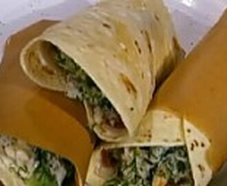 Wraps med krabbesalat